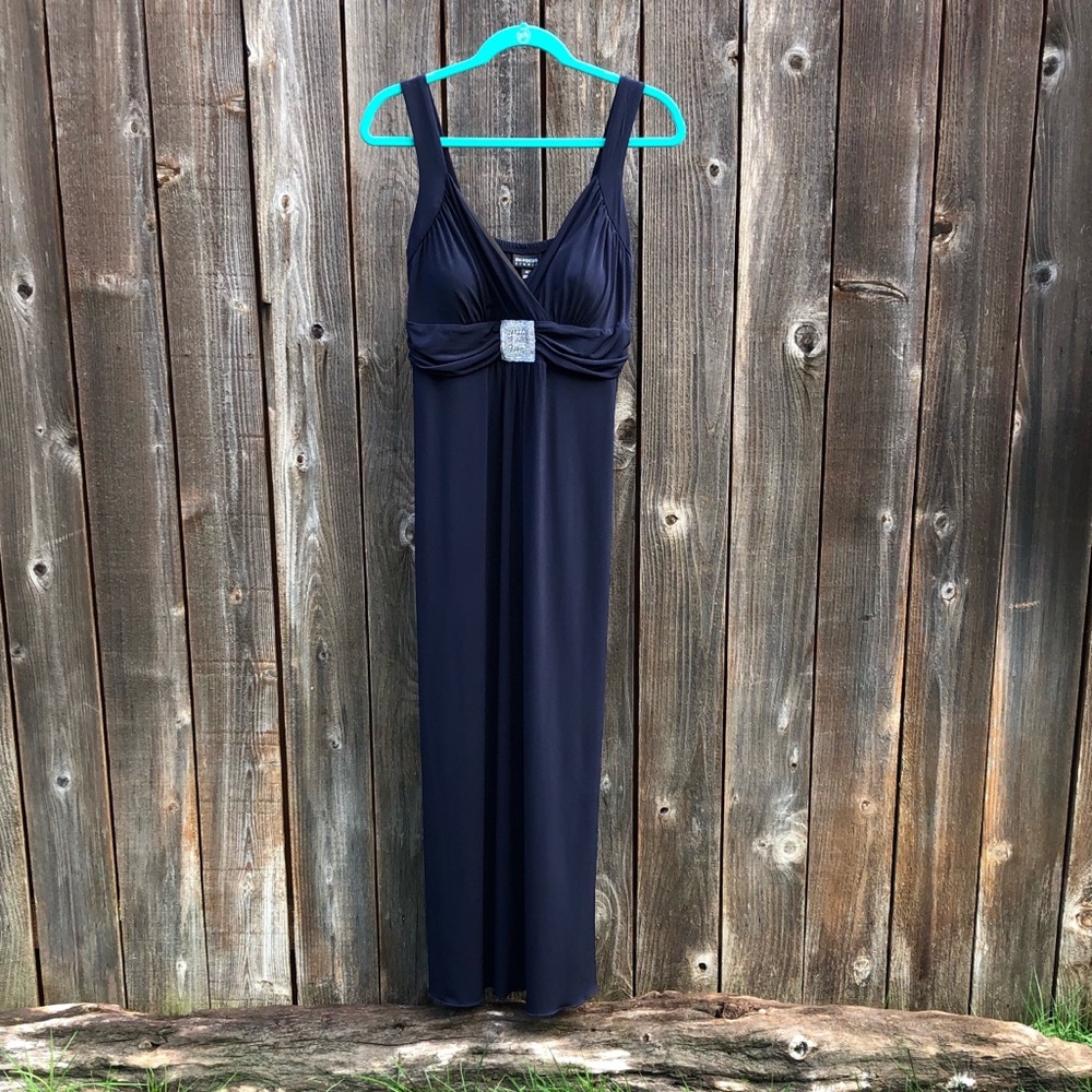 Enfocus Studio navy blue maxi dress size 14 - Picture 1 of 13